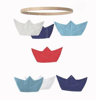 nautical boat nursery mobile by littlenestbox