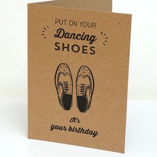 dancing brogues birthday card by papergravy