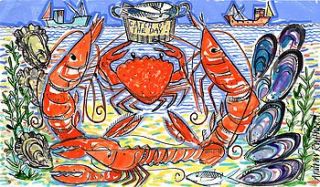 'catch of the day' print by fish and ships coastal art
