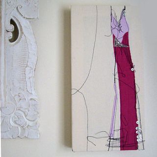 elegant dress textile wall canvas by loosethread
