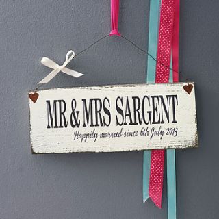 personalised wedding moment in time sign by delightful living weddings