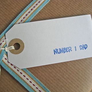 'number one dad' gift tag by chapel cards