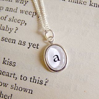 tiny initial charm necklace by the mymble's daughter