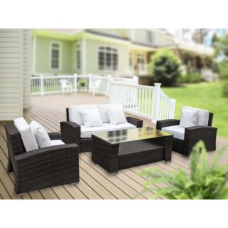 Modway Carmel 4 Piece Deep Seating Group with Cushions