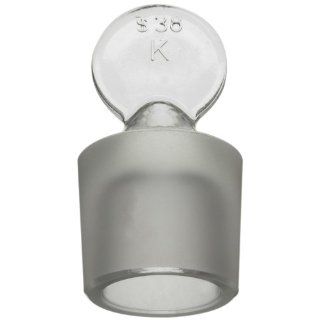 Kimax 41900R 38 Solid Glass Pennyhead Stopper for Flask, 38 Size Science Lab Rubber Stoppers