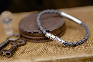 charcoal slim open scroll bracelet by joulberry