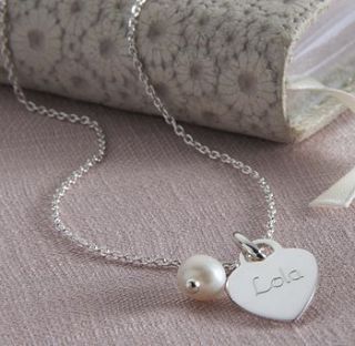 personalised sterling silver heart charm necklace by hurley burley