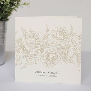 floral folded wedding invitations by twenty seven