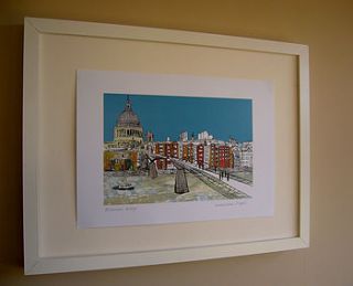 london print 'millenium bridge' by emmeline simpson