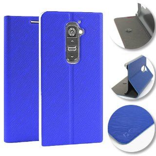 YESOO™ LG G2 D803 PU Leather Protective Folio Case Flip Cover (For All Carriers except Verizon) BLUE Cell Phones & Accessories