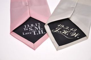personalised secret message tie by the letteroom