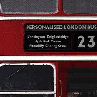 personalised british bus wall sticker by the binary box