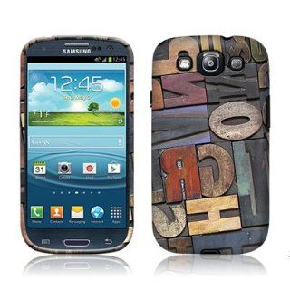 TaylorHe Vintage letter blocks Samsung Galaxy S3 i9300 Hard Case Printed Samsung Galaxy S3 i9300 Cases UK MADE All Around Printed on Sides 3D Sublimation Highest Quality Cell Phones & Accessories