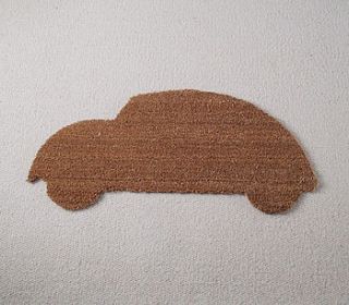 retro vw beetle bug car door mat by stubble mat