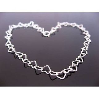 sterling silver hearts bracelet by clutch and clasp