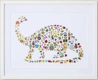 'i spy a… dinosaur' print by hello geronimo