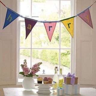 personalised alphabet bunting by the letteroom