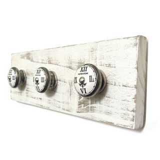 vintage wood jewellery coat hook board by pushka knobs