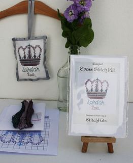 crown cross stitch kit by stitchkits