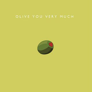 'olive you' card by loveday designs