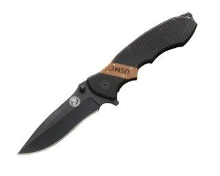 US Marine Corps C2 Leather Neck Folding Knife   "The Few, The Proud" USMC Collection  Hunting Folding Knives  Sports & Outdoors