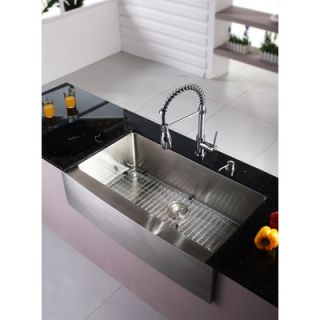 Kraus Farmhouse 30 Kitchen Sink with Faucet and Soap Dispenser