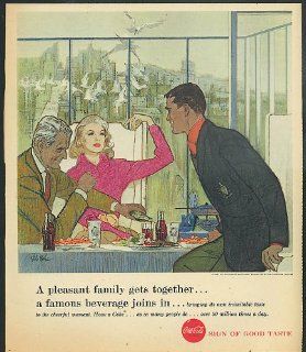 Pleasant family gets together a famous beverage joins in Coca Cola ad 1957 Entertainment Collectibles