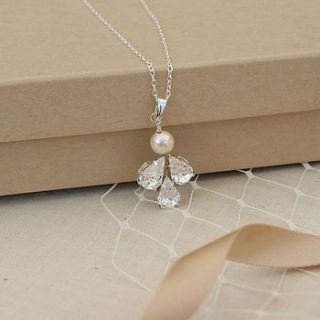 angel trilogy crystal and pearl necklace by jewellery made by me