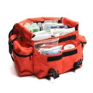 Large First Aid and Trauma Soft Sided Bag Fully Stocked Orange In Color
