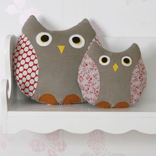 owl cushion, handmade by red berry apple