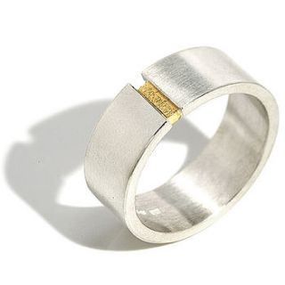 gold insert ring by shona jewellery