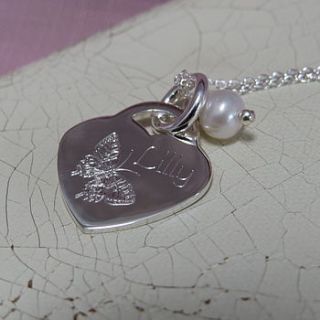 personalised sterling silver butterfly necklace by hurley burley
