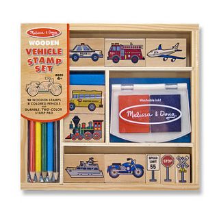 wooden transport stamps by toys of essence