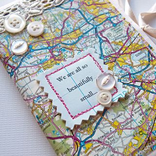 personalised map journal by nellie and elsie