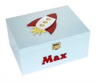 large boy's wooden keepsake/memory box by pitter patter products
