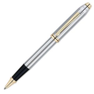 CROSS COMPANY Townsend Rollerball Pen, Chrome/Gold
