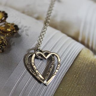 interlinking heart necklace by posh totty designs boutique