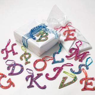 sparkle letter gift tag or decoration by the letteroom