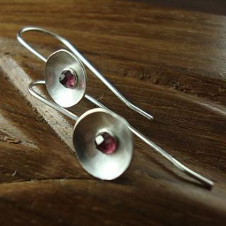 rose red drop earrings by joanne tinley jewellery
