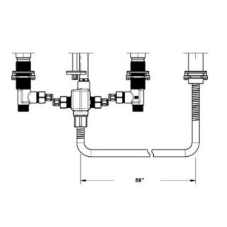 Hansa HansaEdge Double Handle Deck Mount Roman Tub Faucet Trim