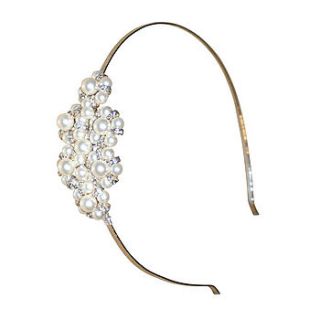 pristine pearl and diamante tiara by tantrums and tiaras