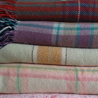 vintage check blanket by velvet ribbon