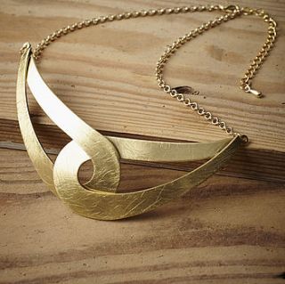 gold interlink necklace by lime lace