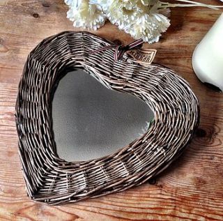 wicker heart mirror by the hiding place