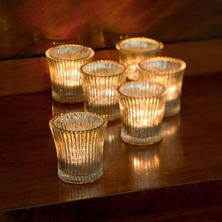 six fluted glass tea light holders by all things brighton beautiful