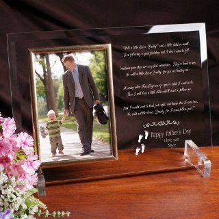 Following In Your Footsteps Personalized Father's Day Beveled Glass Frame   Home And Garden Products