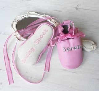 personalised baby's first dance shoes by born bespoke