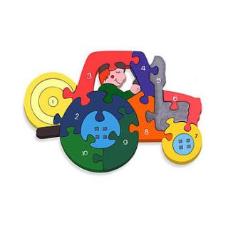 number tractor jigsaw puzzle by edition design shop