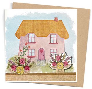 cottage card with seeds by seedlings cards