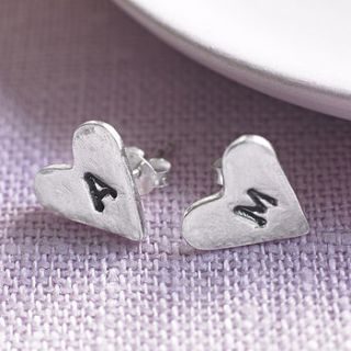 personalised love letter stud earrings by jojojewellery
